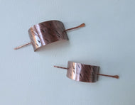 Boho Hair Cuff, Minimalist Bun Holder, Copper Hair Slide