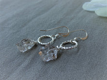 Load image into Gallery viewer, Silver Herkimer Diamond Earrings