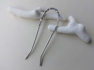 Silver Metal Hair Pin, Hammered Textured, Forged Hair Jewelry.