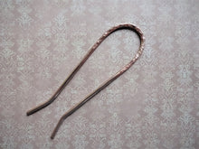 Load image into Gallery viewer, Copper Hair Fork, Metal Hair Pin, Forged Shawl Pin.