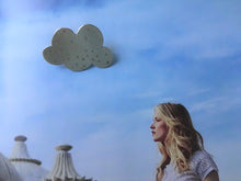 Load image into Gallery viewer, Happy Cloud Lapel Pin, Gold Pin Brooch, Hat Pin, Weather Jewelry.