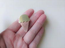 Load image into Gallery viewer, Ice Cream Lapel Pin, Cute Hat Pin, Summer Accessory.