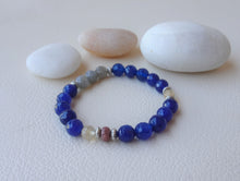 Load image into Gallery viewer, BLue Beaded Bracelet