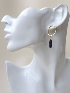 Lapis Lazuli Open Oval Post Earrings