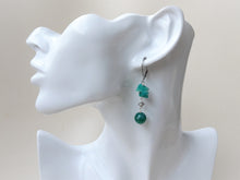 Load image into Gallery viewer, Green Agate in Harmony Earrings