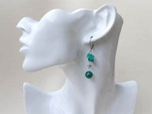 Green Agate in Harmony Earrings