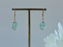 Load image into Gallery viewer, Green Fluorite Earrings, Gold Gemstone Earrings