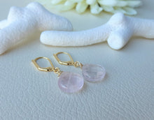 Load image into Gallery viewer, Rose Quartz Drop Earrings