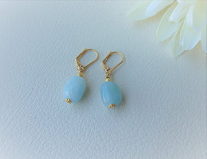 Blue Beryl Dangle Earrings