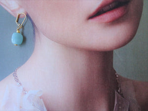 Blue Beryl Dangle Earrings