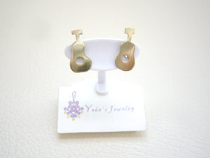 Ukulele Stud Earrings, Music Instrument Jewelry, Gold or Silver.