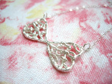 Load image into Gallery viewer, Filigree Bow Tie Necklace, Sterling silver pendant.