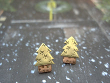 Load image into Gallery viewer, Christmas Tree Stud Earrings, Small Tree Jewelry