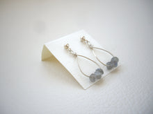 Load image into Gallery viewer, Labradorite Tiny Hoop Earrings, Minimal Jewelry For Her.