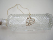 Load image into Gallery viewer, Filigree Heart Necklace, Lacy Heart Jewelry, Bronze Gold Pendant.