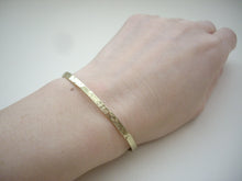 Load image into Gallery viewer, Narrow Brass Cuff, Stackable Cuff Bracelet.