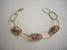 Load image into Gallery viewer, Pink Multi Spinel Bracelet With Gold-Filled Design Chain.