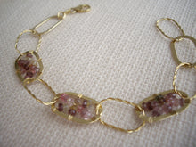 Load image into Gallery viewer, Pink Multi Spinel Bracelet With Gold-Filled Design Chain.