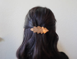 Oak Hair Barrette, Fall Leaf Hair Clip