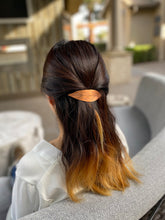 Load image into Gallery viewer, Leaf Barrette, Fall Leaf Copper Hair Clip