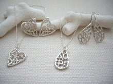 Load image into Gallery viewer, Silver Heart Necklace, Lacy Pendant, Filigree Heart Jewelry.