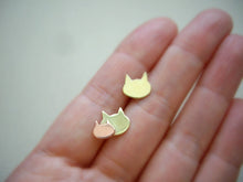 Load image into Gallery viewer, Tiny Cat Studs, Mom And Baby Cat, New Mama Gift.