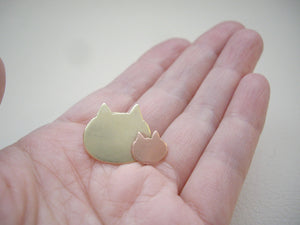 Mother and Baby Cat Brooch, Cat Hat Pin, Feline Gifts.