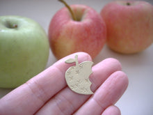 Load image into Gallery viewer, Bitten Apple Pin Brooch, Hat, Shawl, Sweater Pin 