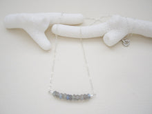 Load image into Gallery viewer, Dainty Beaded Bar Necklace, Choose Your Metal and Gems.