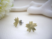 Load image into Gallery viewer, Cherry Blossom Stud Earrings, Sakura Jewelry Gift.
